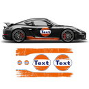 GULF Le Mans Scratched RACING STRIPES Set and logos, Cayman / Boxster
