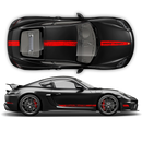 Scratched Racing Stripes set, for Carrera / Cayman / Boxster  2005 - 2018