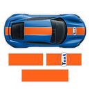 Gulf 19' Racing Stripes, for Porsche Taycan