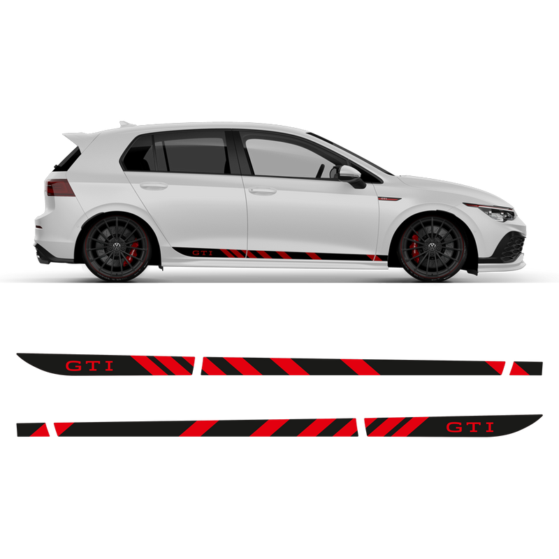 GTI Rocker stripes 2 Colors, for VW Golf MK8 2020 - 2024
