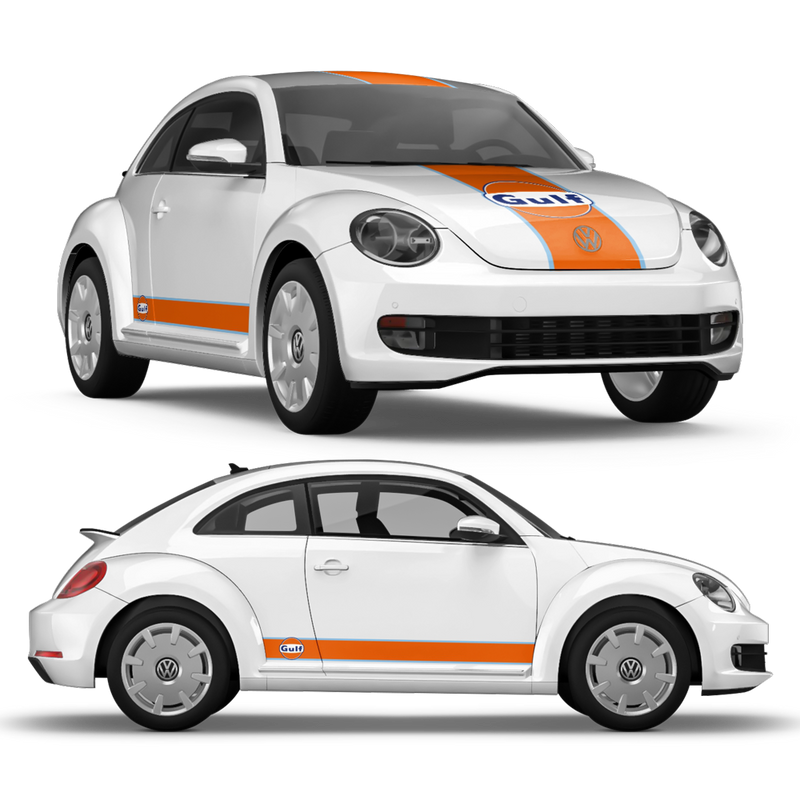 GULF Le Mans Racing Stripes kit and logos, for VW New Beetle