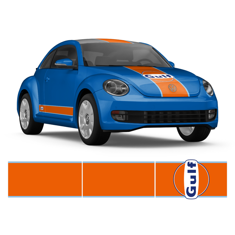 GULF Le Mans Racing Stripes kit and logos, for VW New Beetle