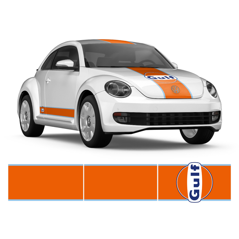 GULF Le Mans Racing Stripes kit and logos, for VW New Beetle