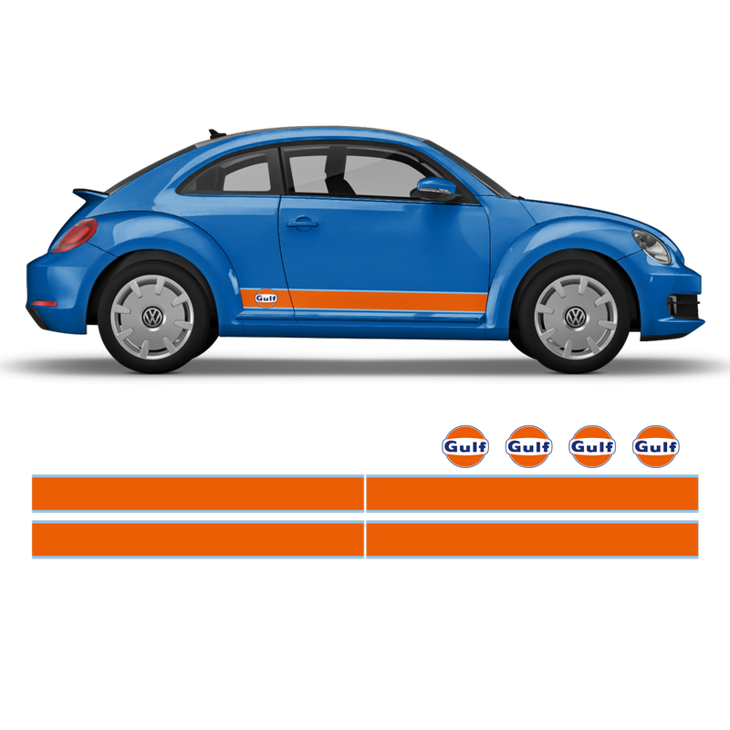 GULF Le Mans Racing Stripes kit and logos, for VW New Beetle