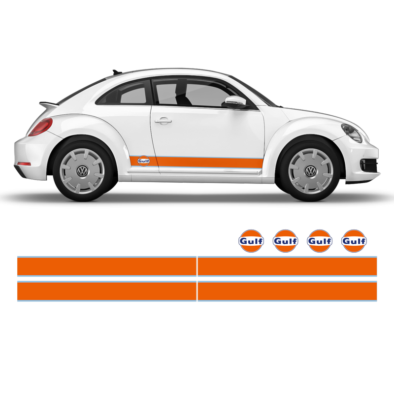 GULF Le Mans Racing Stripes kit and logos, for VW New Beetle