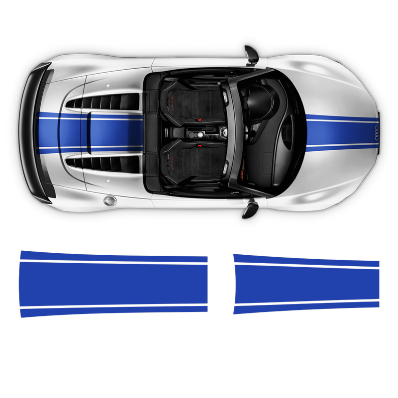 One Color Stripes Over The Top, for Audi R8 / R8 Spyder