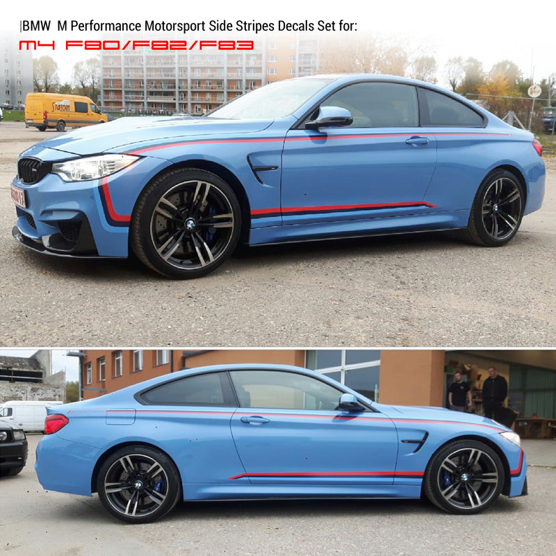 M Performance m4 f80 f82 f83 Motorsport StripesM Performance Motorsport Set of Side Stripes, for M4  F82/ F83 / M3 F80