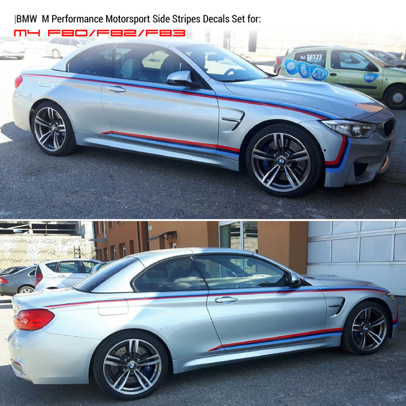 M Performance m4 f80 f82 f83 Motorsport StripesM Performance Motorsport Set of Side Stripes, for M4  F82/ F83 / M3 F80