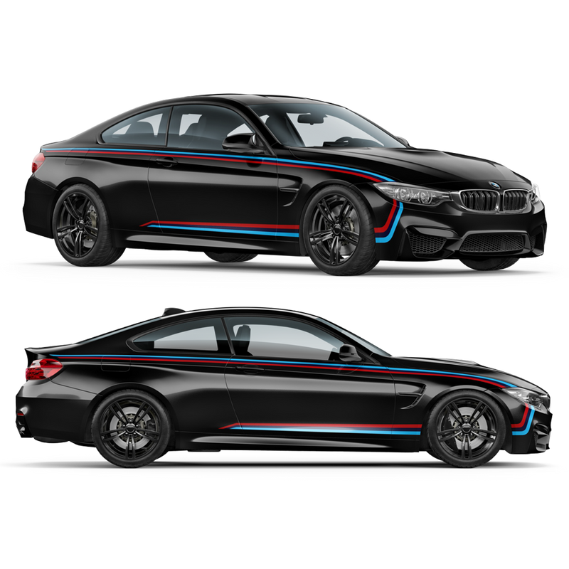 M Performance Motorsport Set of Side Stripes, for M4  F82/ F83 / M3 F80