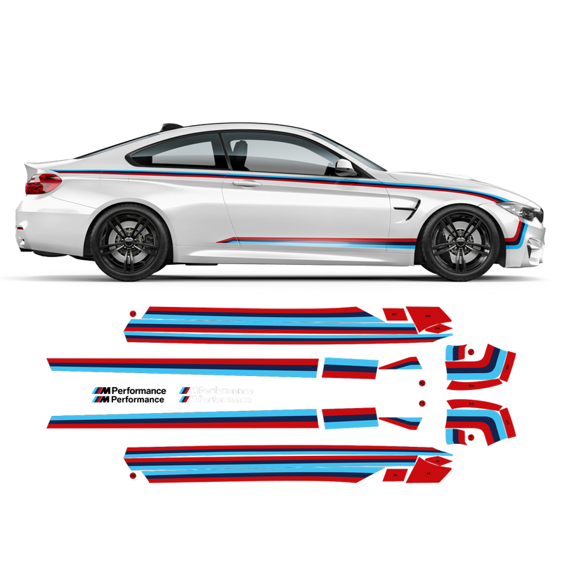 M Performance Motorsport Set of Side Stripes, for M4  F82/ F83 / M3 F80