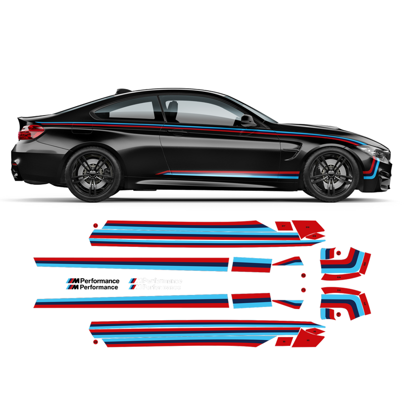 M Performance Motorsport Set of Side Stripes, for M4  F82/ F83 / M3 F80