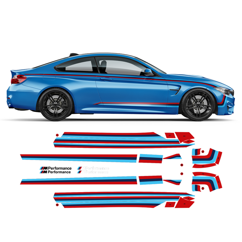 M Performance Motorsport Set of Side Stripes, for M4  F82/ F83 / M3 F80