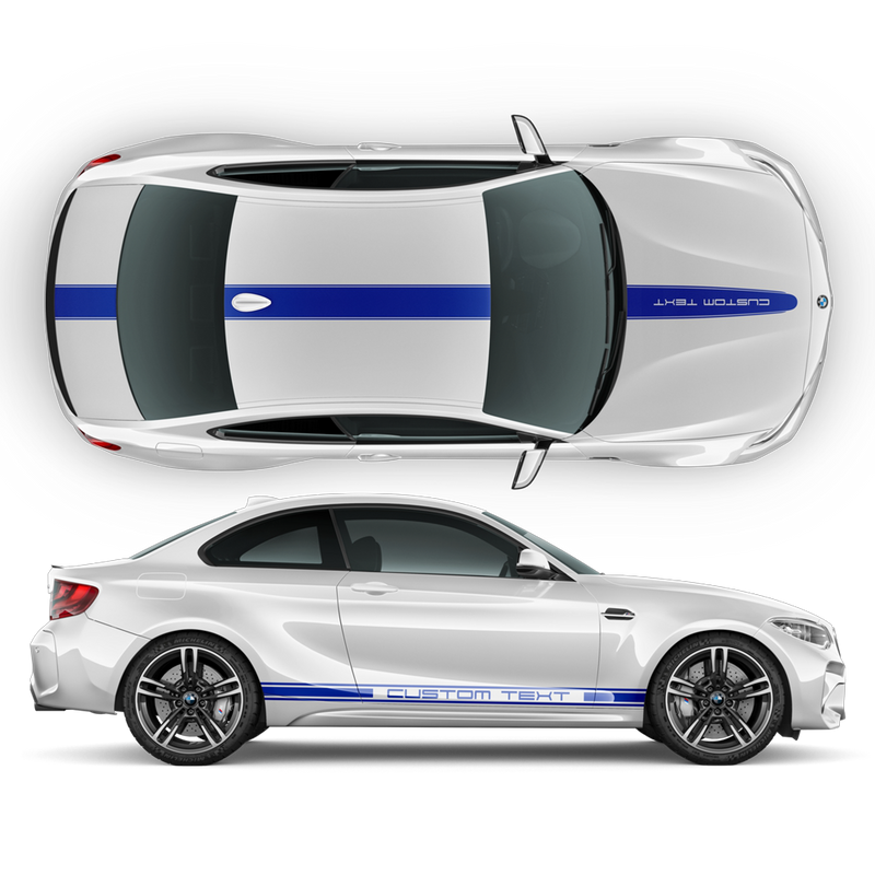 Racing Stripes in One Color, for BMW M3 / M4 / M5