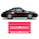 Bold Side Stripes in one color for Carrera 1979 - 1996 black