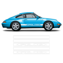 Bold Side Stripes in one color for Carrera 1979 - 1996 black