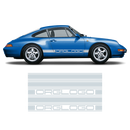 Bold Side Stripes in one color for Carrera 1979 - 1996 black