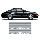 Bold Side Stripes in one color for Carrera 1979 - 1996 black