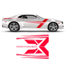 T-Stripes Side Graphic for Chevrolet Camaro 2010 - 2015 black