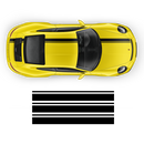 Asymmetrical Racing Stripes set for Carrera black