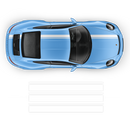 Asymmetrical Racing Stripes set for Carrera black