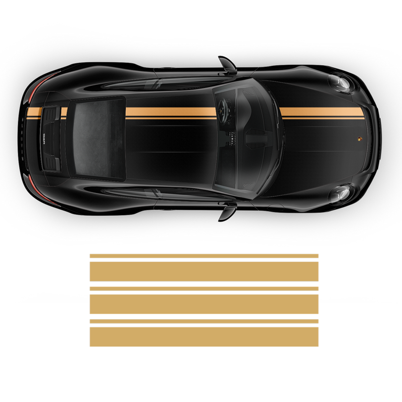 Asymmetrical Racing Stripes set for Carrera black