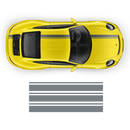 Asymmetrical Racing Stripes set for Carrera black