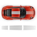 Exclusive Series Faded Double Stripes Over The Top for Carrera black