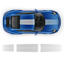 Exclusive Series Faded Double Stripes Over The Top for Carrera black