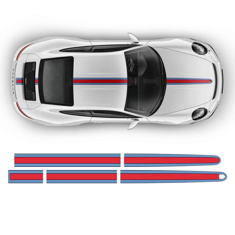 Martini Thin Racing stripes set, Carrera (1999 - 2021) Martini Regular