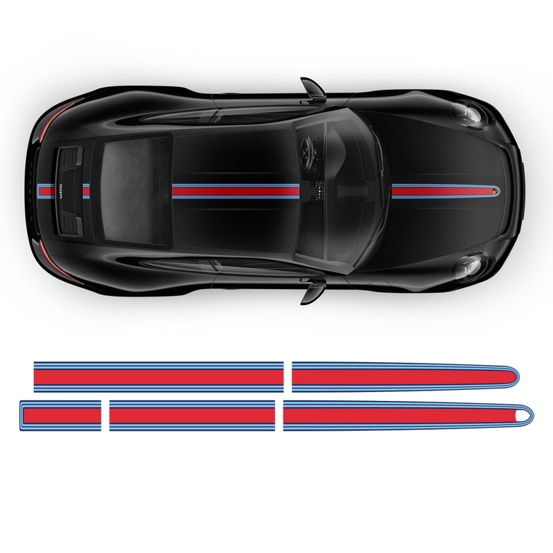 Martini Thin Racing stripes set, Carrera (1999 - 2021) Martini Regular