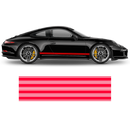 Asymmetrical Racing Stripes set for Carrera black