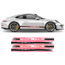 Scratched Two Colors Racing Stripes set for Porsche Carrera