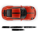 Scratched Two Colors Racing Stripes set for Porsche Carrera