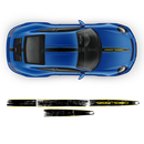Scratched Two Colors Racing Stripes set for Porsche Carrera