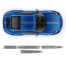 Scratched Two Colors Racing Stripes set for Porsche Carrera