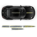 Scratched Two Colors Racing Stripes set for Porsche Carrera