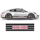 Racing side stripes in two colors for Carrera