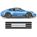Racing side stripes in two colors for Carrera