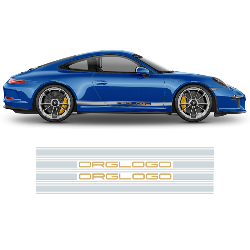 Racing side stripes in two colors for Carrera