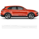 Racing Decals Set in One Color for Porsche Cayenne / Macan black