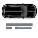 Racing Decals Set in One Color for Porsche Cayenne / Macan black