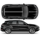 Racing Decals Set in One Color for Porsche Cayenne / Macan black