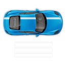 Asymmetrical Racing Stripes set, Cayman / Boxster 2005 - 2018 black