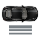 Asymmetrical Racing Stripes set, Cayman / Boxster 2005 - 2018 black
