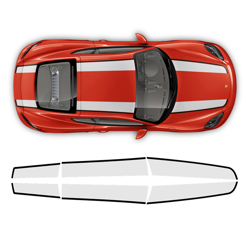 Contoured R Stripes Over The Top, Cayman / Boxster 2005 - 2020