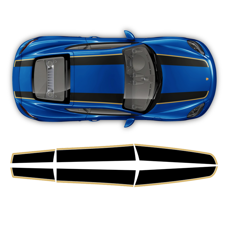 Contoured R Stripes Over The Top, Cayman / Boxster 2005 - 2020