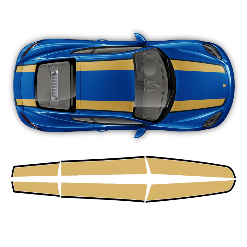 Contoured R Stripes Over The Top, Cayman / Boxster 2005 - 2020