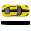 Exclusive Series Double Stripes Over The Top for Cayman / Boxster black