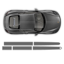 THIN Martini Racing stripes set for Porsche Cayman / Boxster Martini grayscale