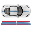 THIN Martini Racing stripes set for Porsche Cayman / Boxster Martini Regular